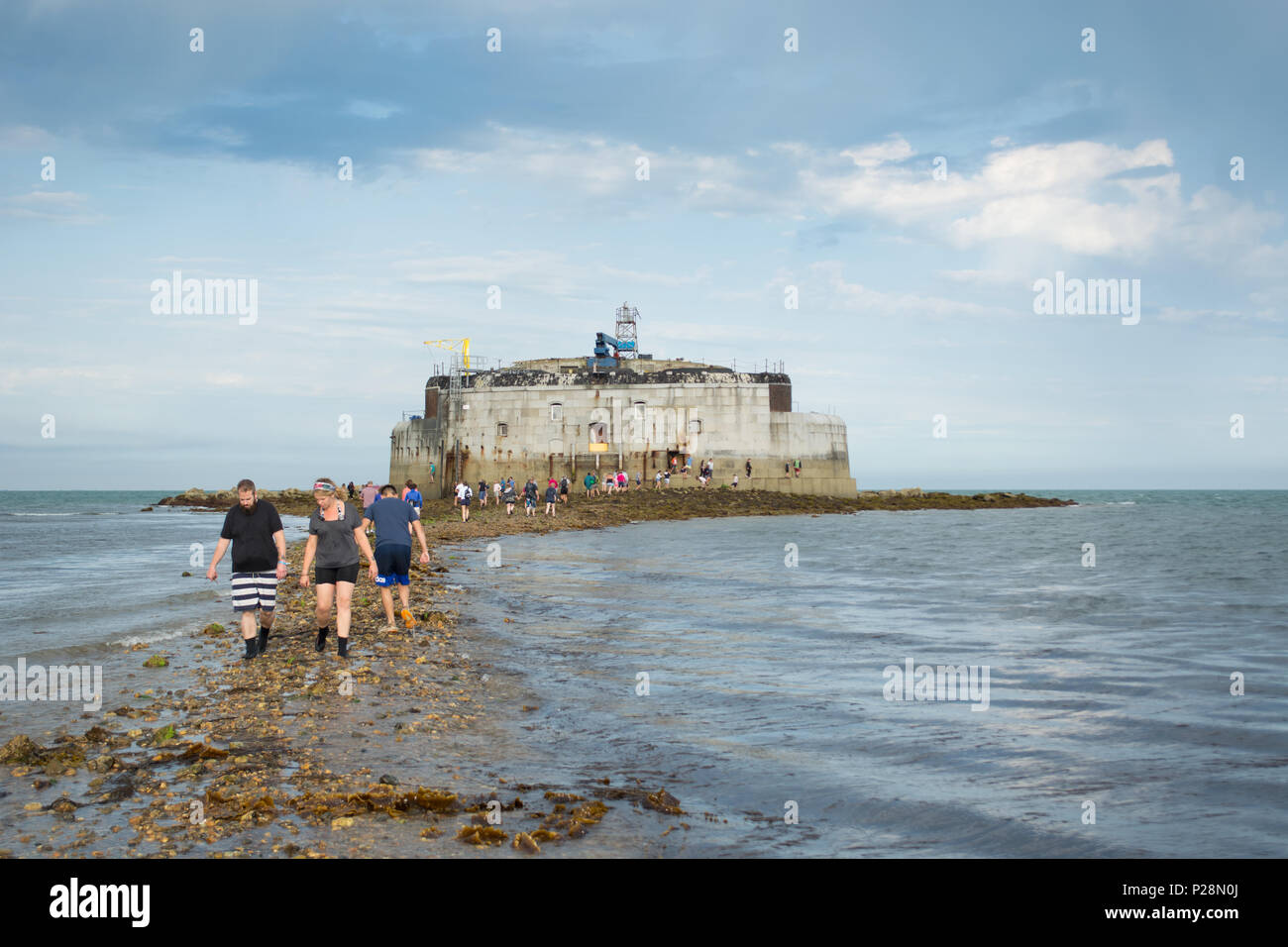 Bembridge and St Helens Fort Walk 2017 on the Isle of Wight, UK. The ...