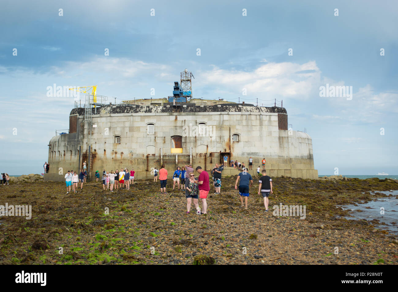 Bembridge and St Helens Fort Walk 2017 on the Isle of Wight, UK. The ...