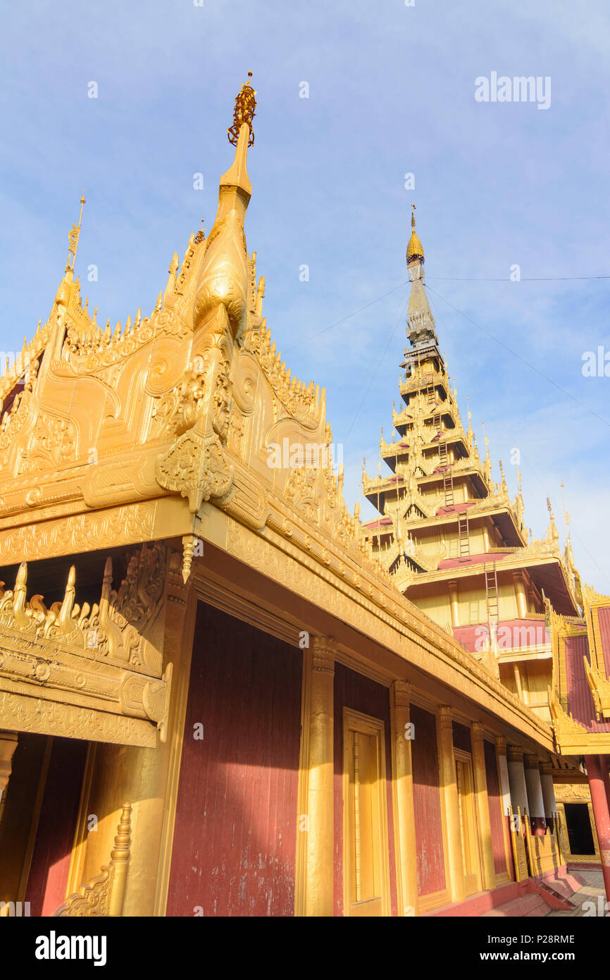 Mandalay, Mandalay Palace, tower of Great Audience Hall, Mandalay Region, Myanmar (Burma) Stock Photo