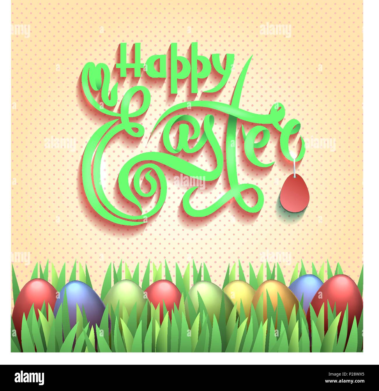 Easter card. Holiday lettering Stock Vector