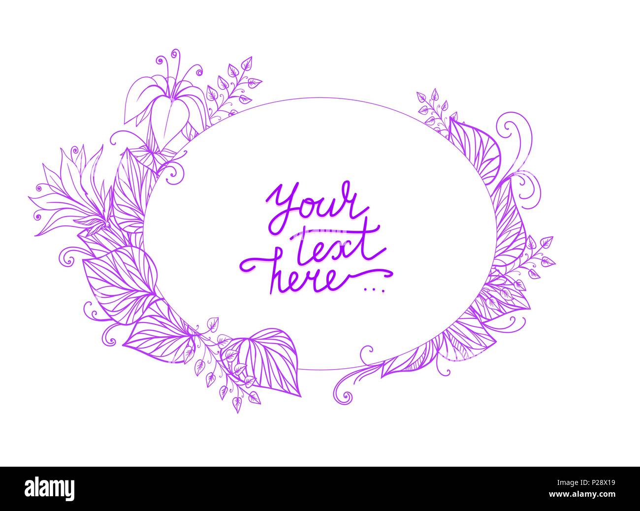 Vintage floral frame. Vector illustration Stock Vector Image & Art - Alamy