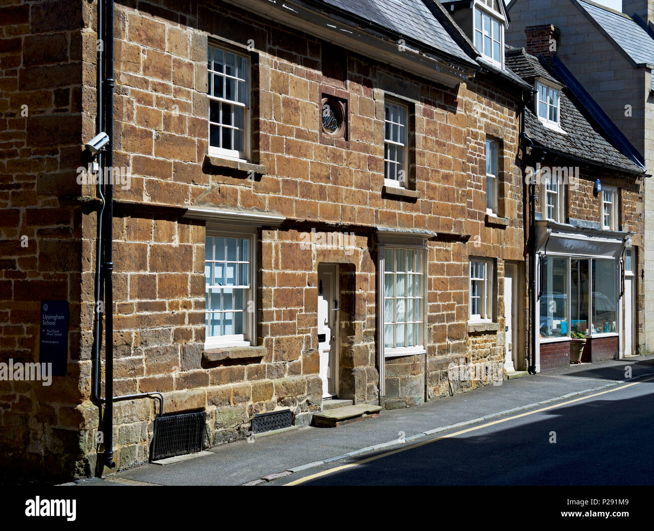 Street in Uppingham, Rutland, England UK Stock Photo