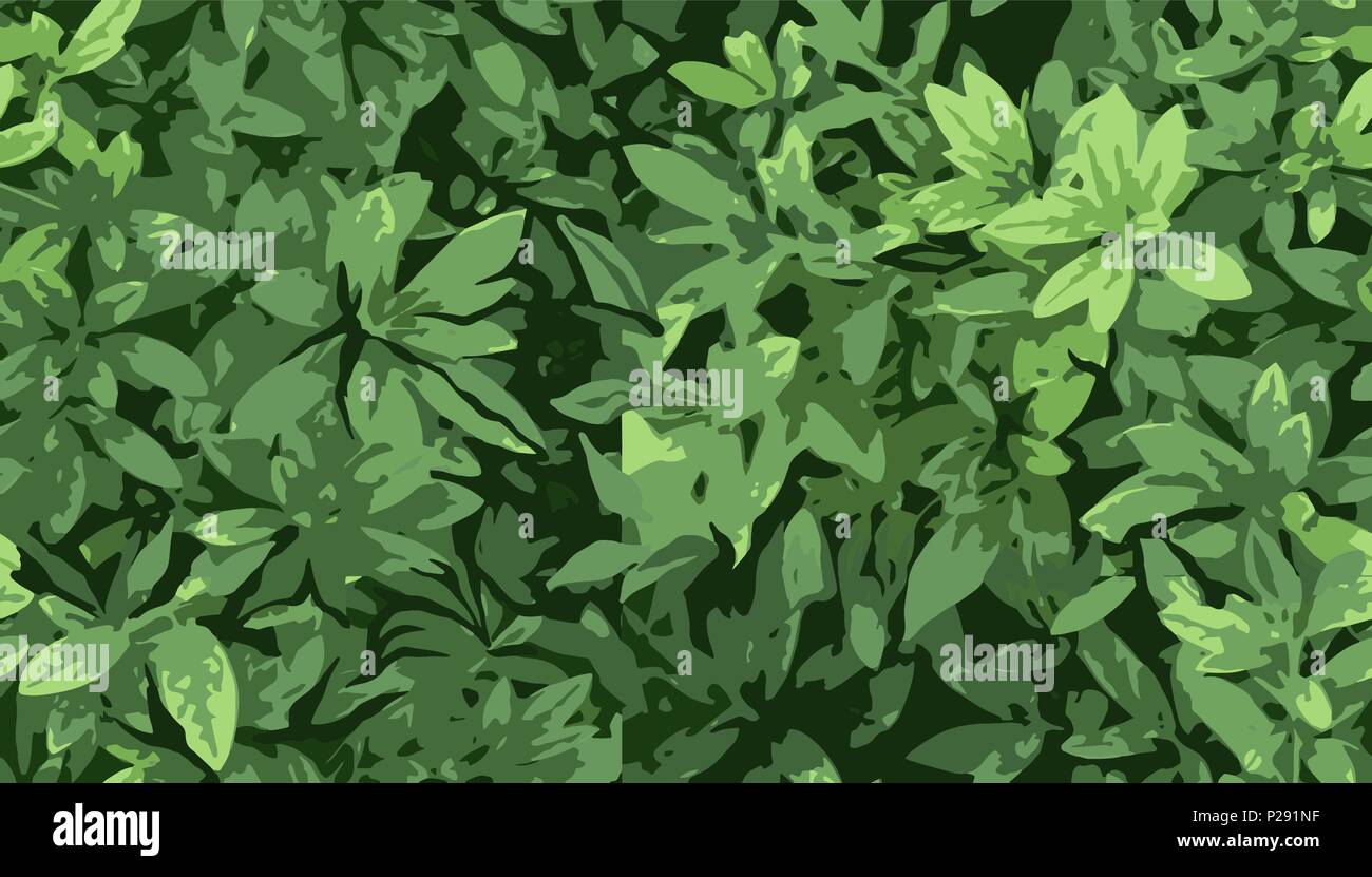Seamless texture with green leaves. Vector pattern Stock Vector Image ...