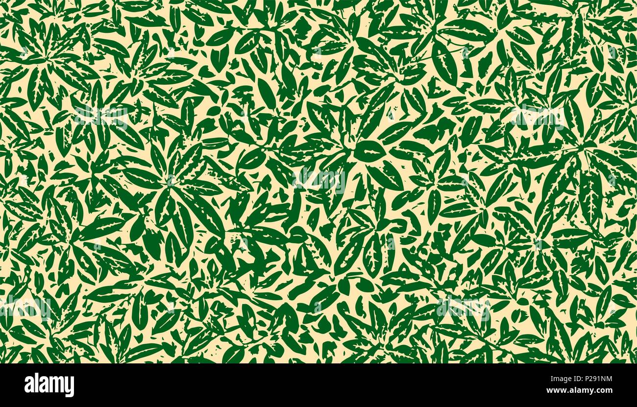 Seamless texture with green leaves. Vector pattern Stock Vector Image ...
