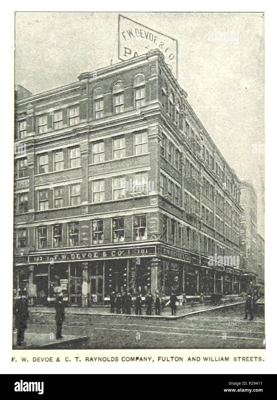 (King1893NYC) pg955 F. W. DEVOE &. C. T. RAYNOLDS COMPANY, FULTON AND WILLIAM STREETS. Stock Photo