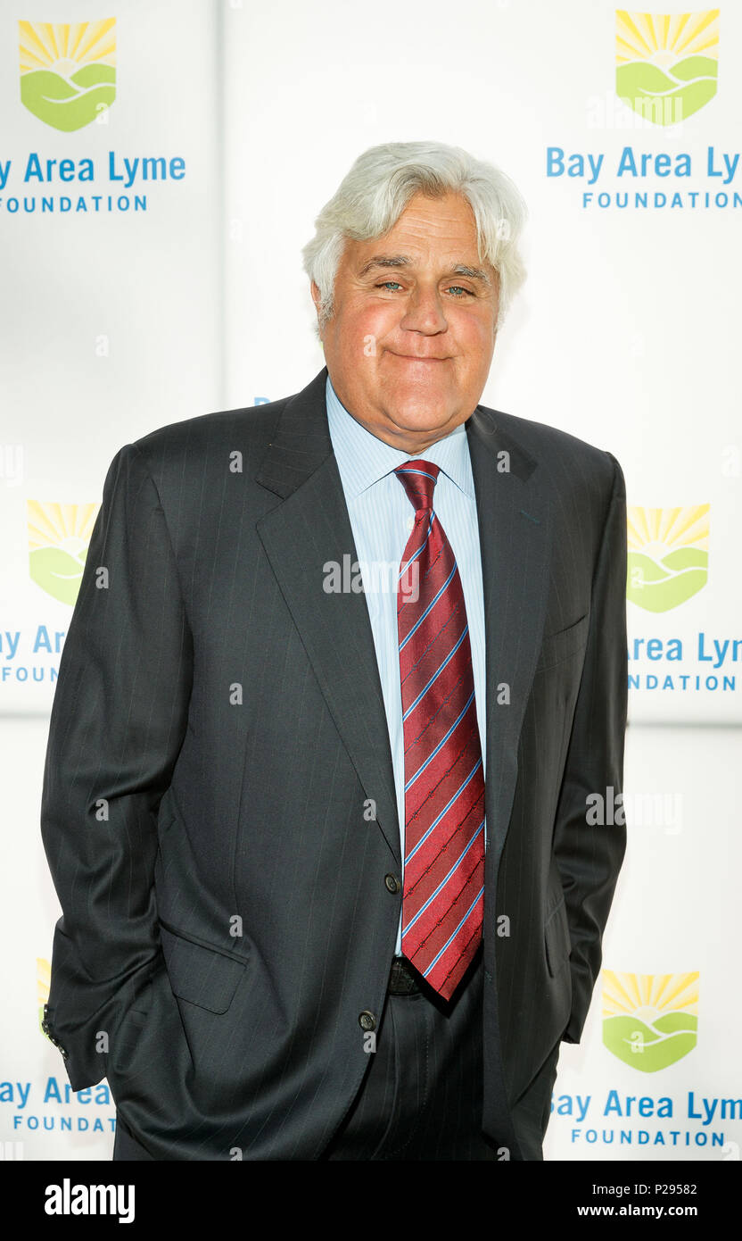 Jay Leno leads a night of education, science and entertainment as researchers, clinicians, patients and philanthropist convene for Bay Area Lyme Foundation’s LymeAid 2018. Renowned geneticist George Church, PhD was among the recipients of the Emerging Leader Award grants designed to bring new talent to research Lyme disease. Chris Isaak performs, Retired Airforce Fighter Pilot Nicole Malachowski shares her harrowing experiences with the disease and Wendy Adams, Bay Area Lyme Foundation and member of the HHS Tick-borne Disease Working Group offers the latest scientific information about Lyme di Stock Photo