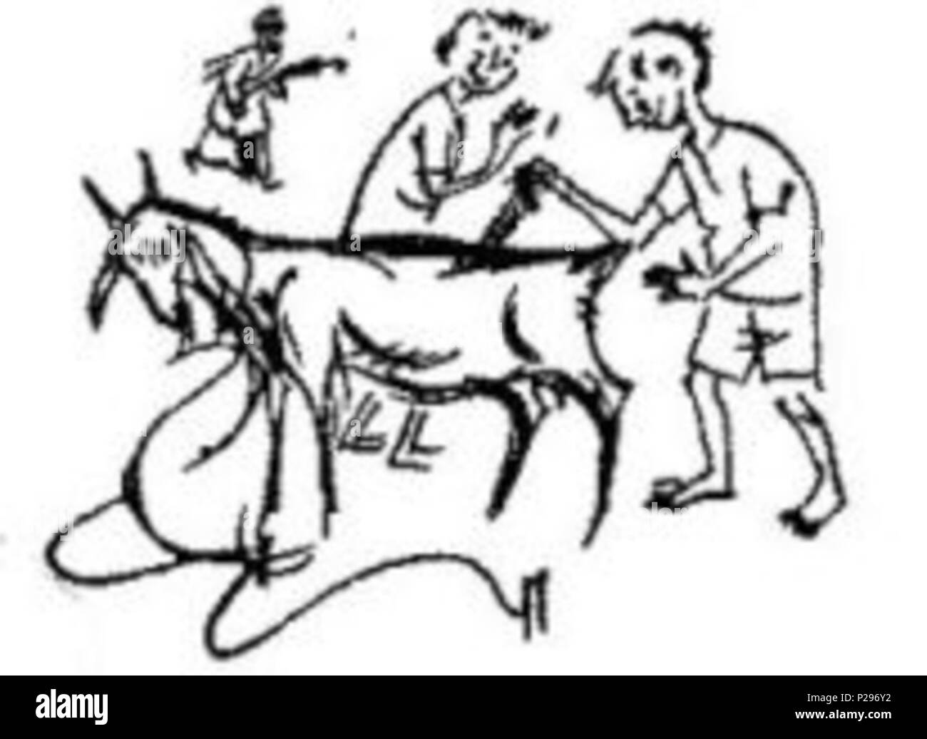 . Cartoon by Sukumar Ray. . Sukumar Ray / সুকুমার রায় 149 Hitebiparit1 Stock Photo