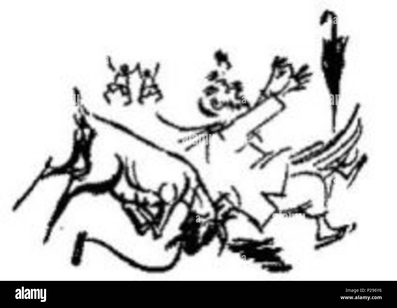 . Cartoon by Sukumar Ray. . Sukumar Ray / সুকুমার রায় 149 Hitebiparit3 Stock Photo