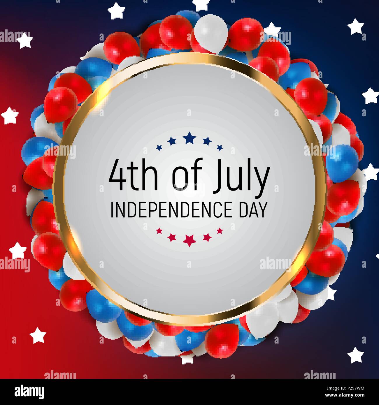 Fourth of July, Independence day of the United States. Happy Birthday America. Vector 