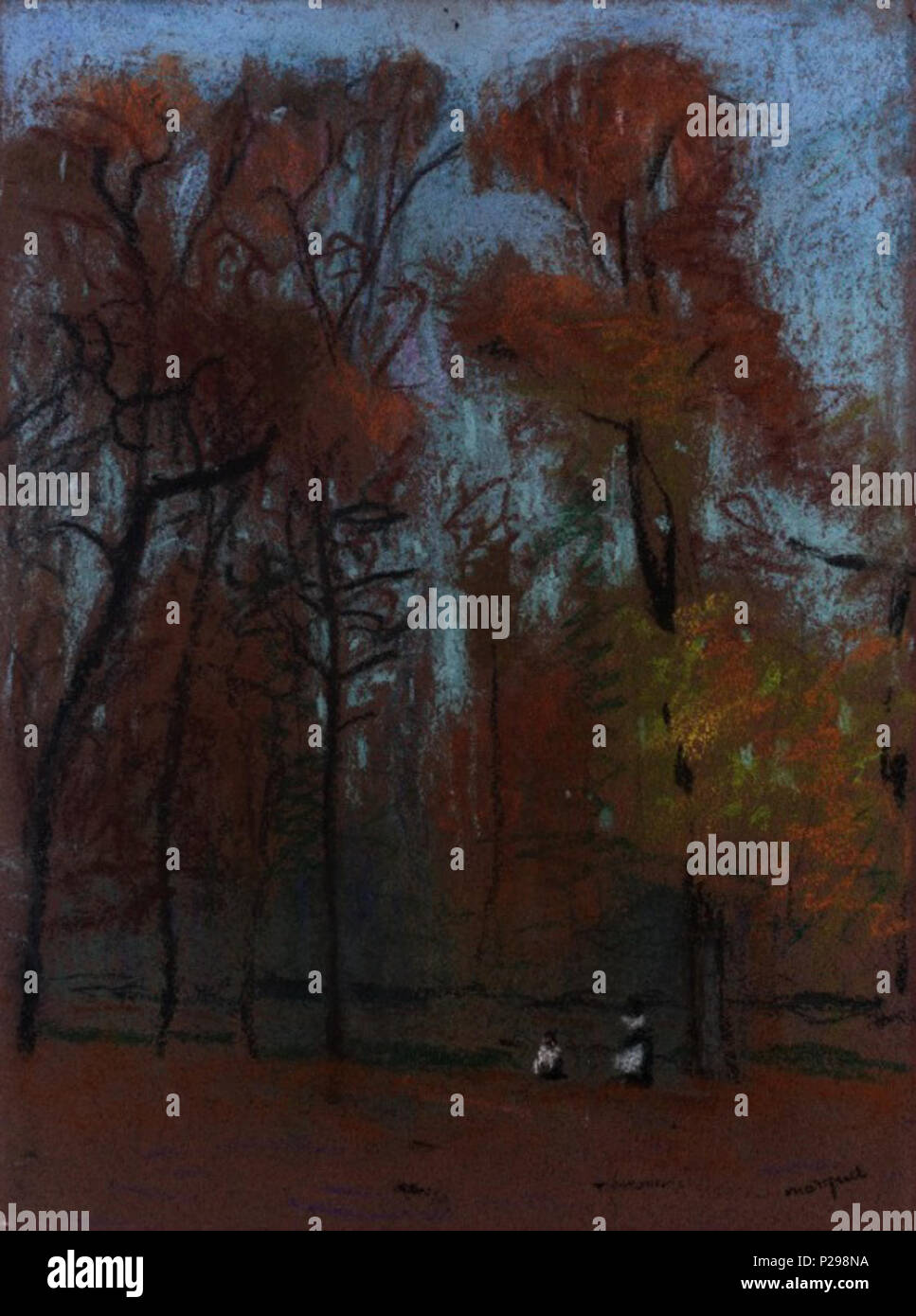 . Le jardin de Saint-Cloud . English: Le jardin de St-Cloud . between