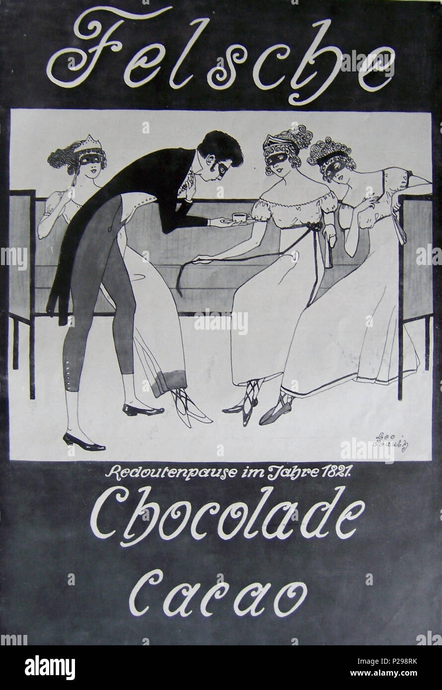 Plakat Poster Felsche Chocolade Cacao 1912 Leo Rauth 14 1913 Alternative Names Leopold Rauth Description German Painter And Illustrator Date Of Birth Death 18 July 14 9 January 1913 Location