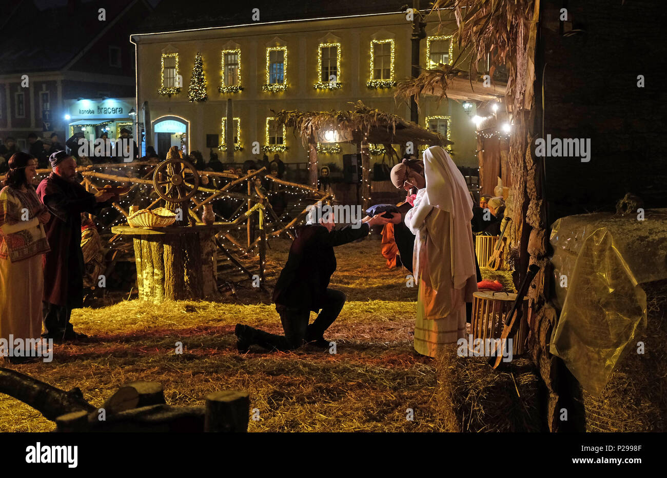 live-christmas-nativity-scene-in-zagreb-stock-photo-alamy