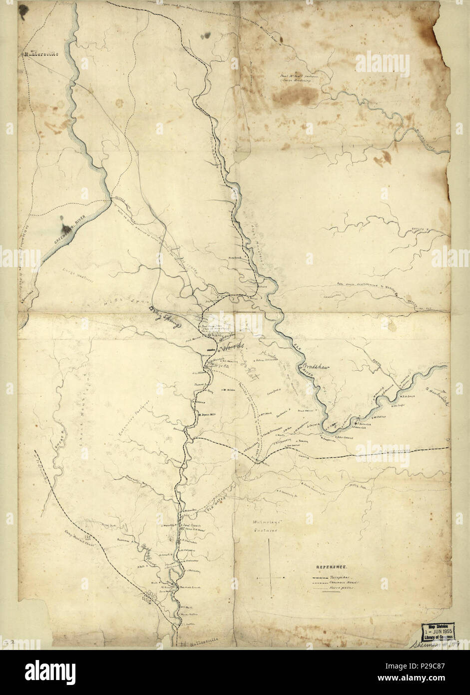 (Map of part of Pocahontas, Randolph, and ster counties, West