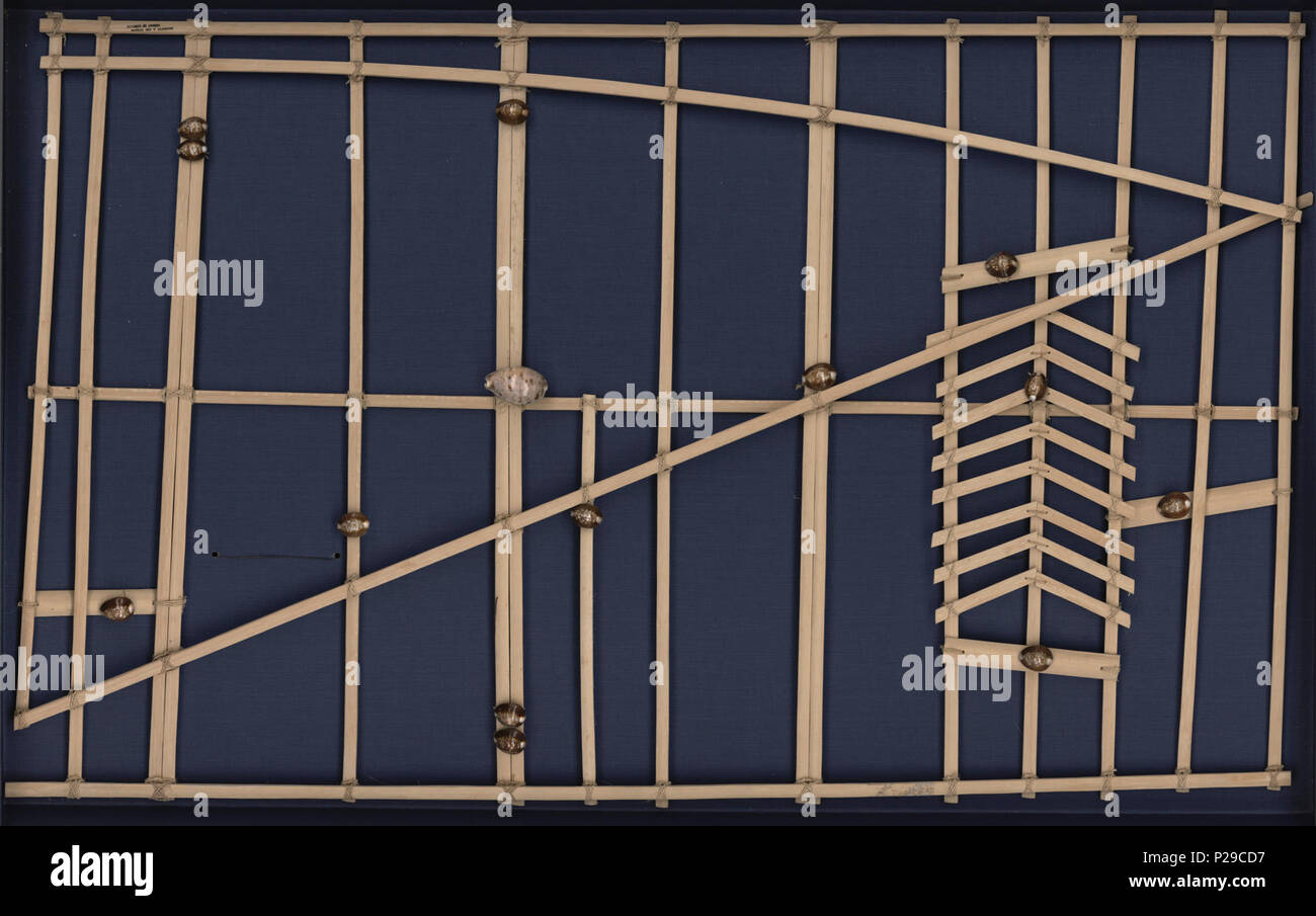 (Marshall Islands stick chart, Meddo type). LOC 2010586181 Stock Photo