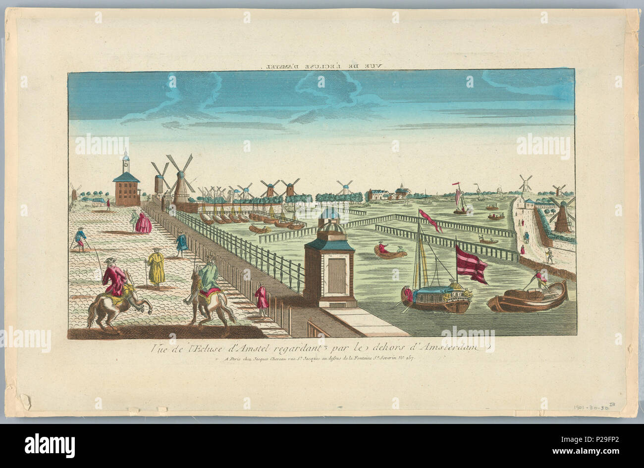 .  English: Peep-show Print (France) . before 1901 (acquired date) 219 Peep-show Print (France) (CH 18107211) Stock Photo