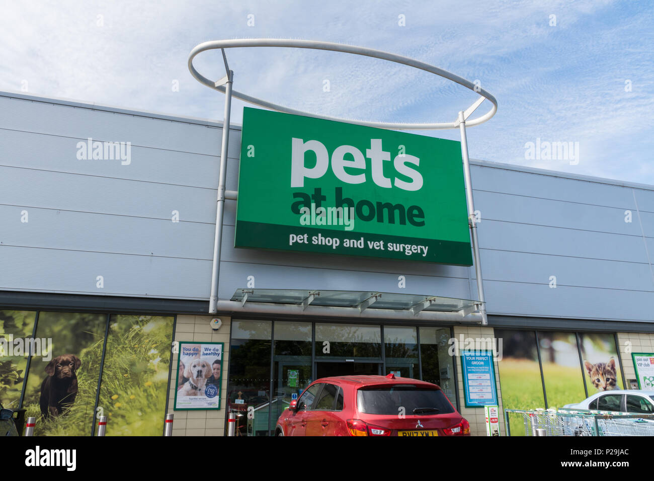 Pets at Home, exterior of shop with sign, UK Stock Photo