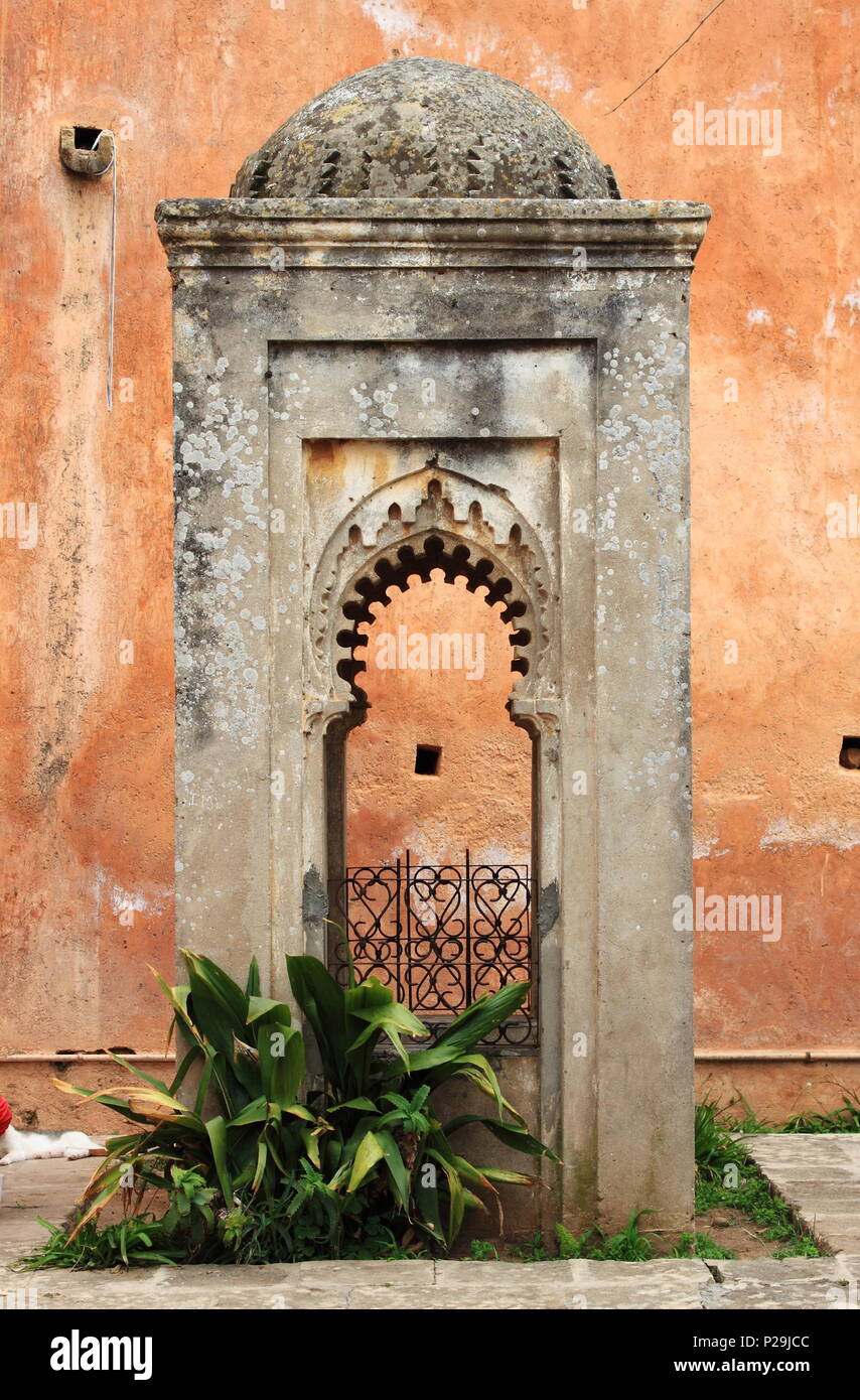 Decorations in the Andalusian Gardens of Rabat, Morocco Stock Photo - Alamy