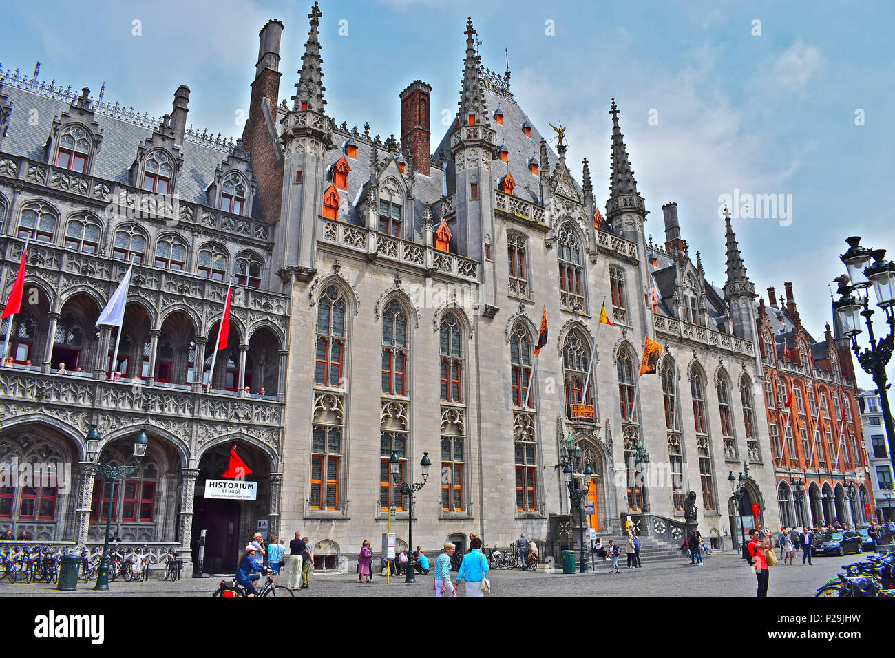 The Provinciaal Hof (or Provincial Palace) in Brugge was formerly the meeting place for the provincial government of West Flanders, Belgium Stock Photo