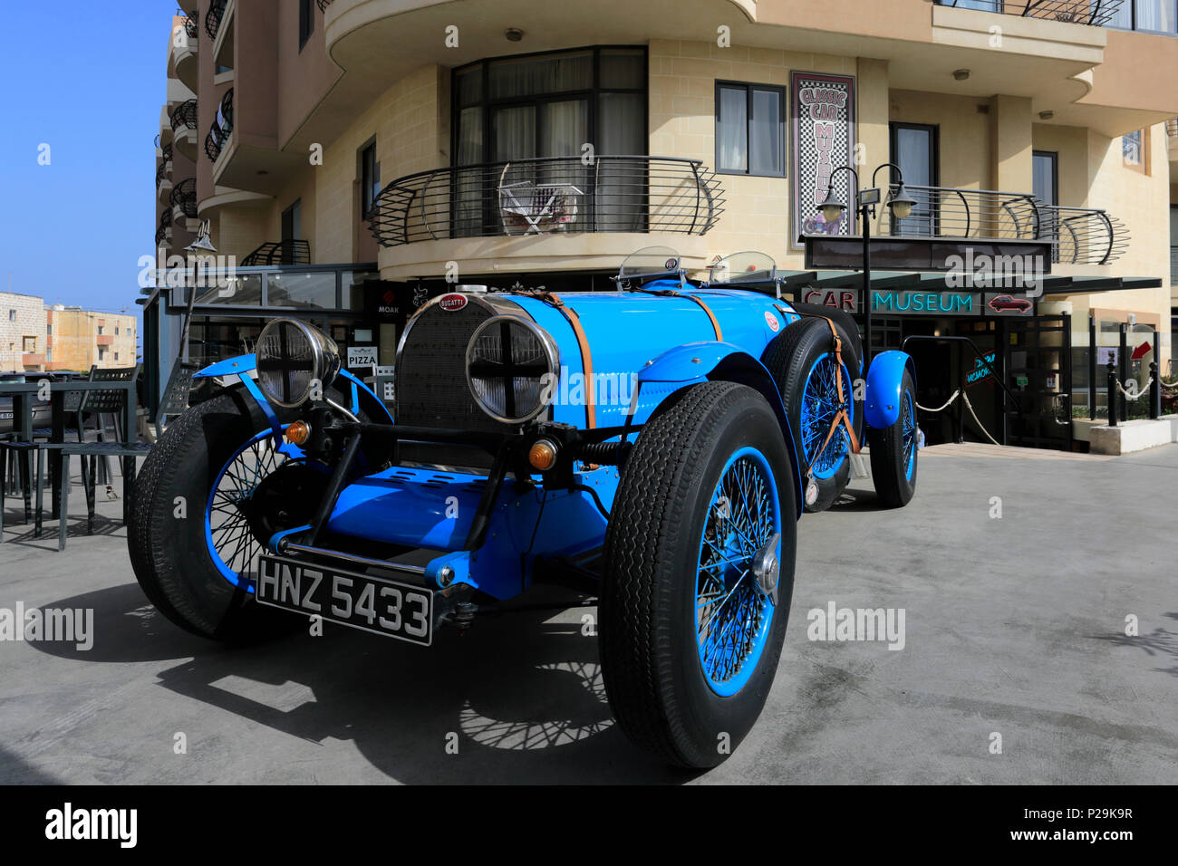 The Malta Classic Car Museum, Qawra town, Malta Stock Photo Alamy