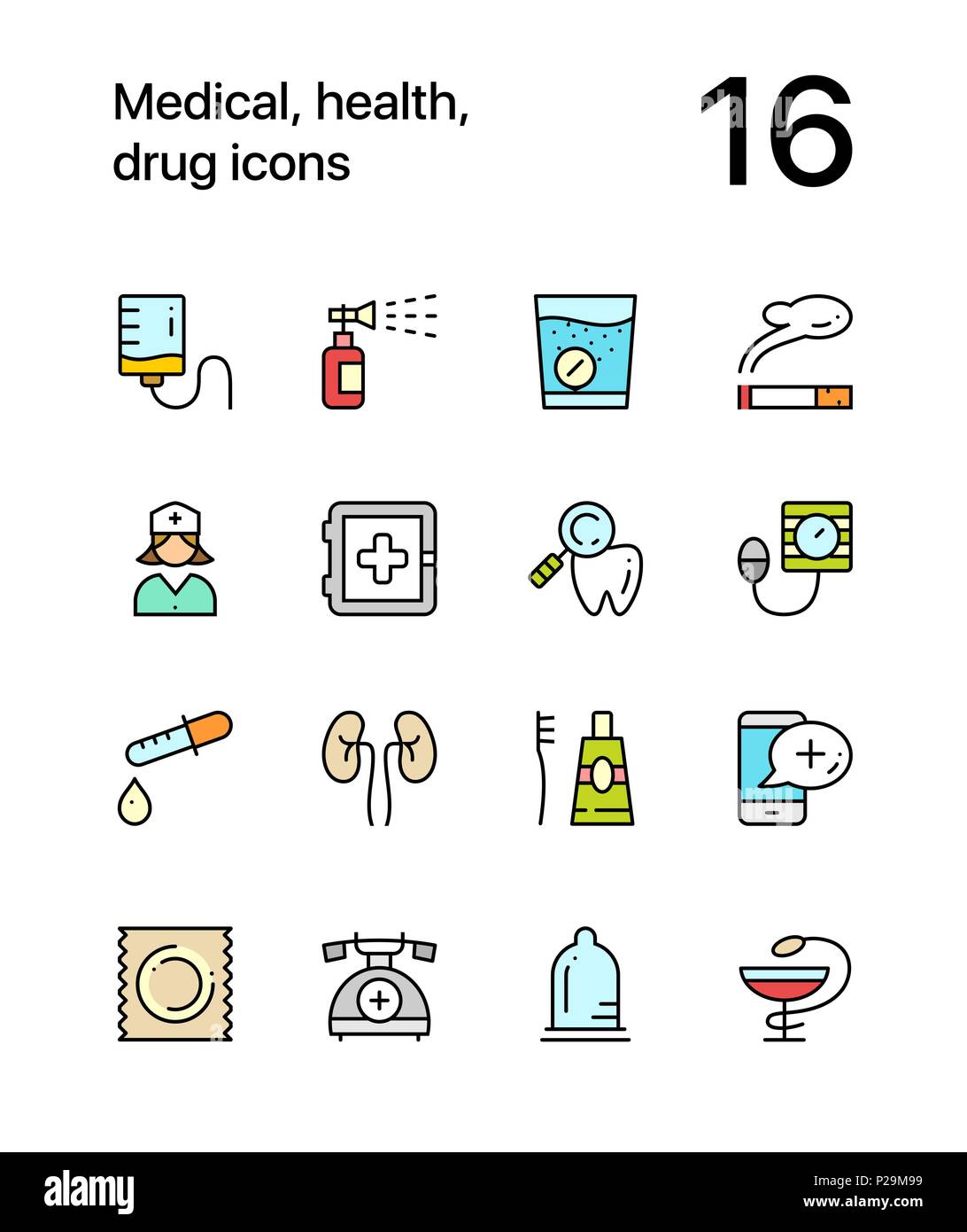 Medical icons hi-res stock photography and images - Alamy