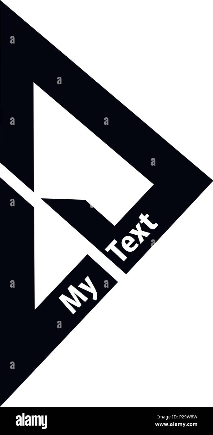 triangle with three lines of the logo and the text on it Stock Vector ...