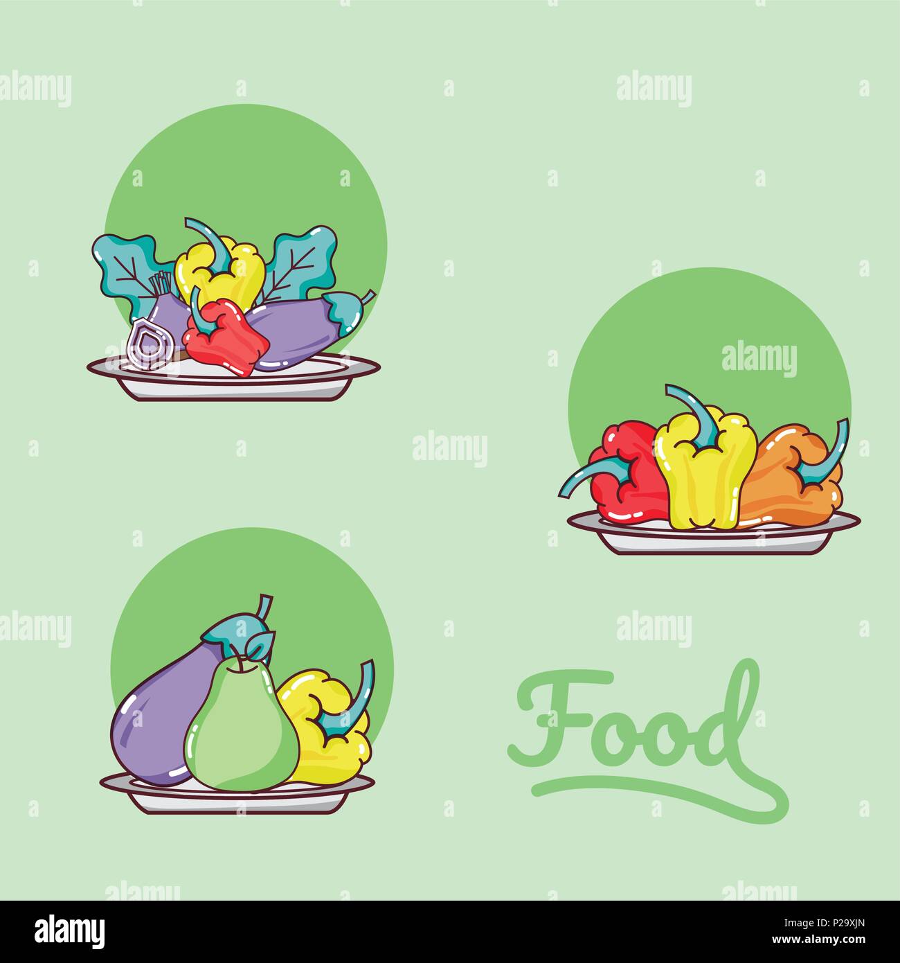 Set of vegetables Stock Vector Image & Art - Alamy