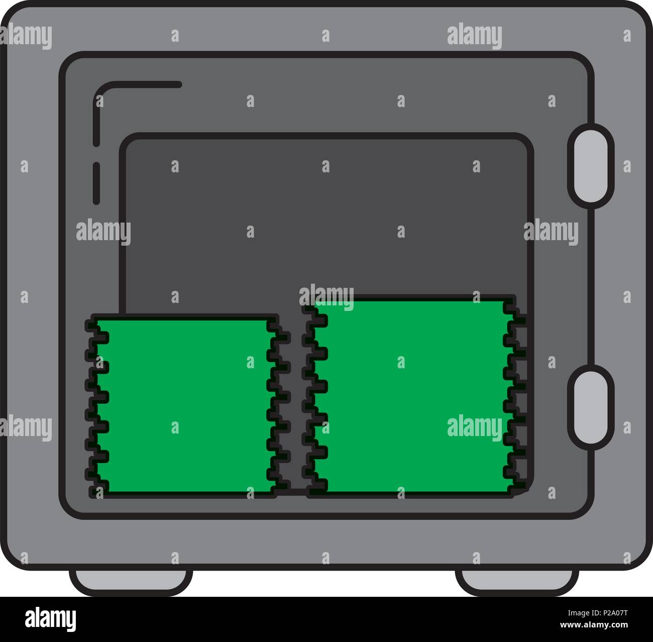 color open strong box with dollar bills Stock Vector Image & Art - Alamy