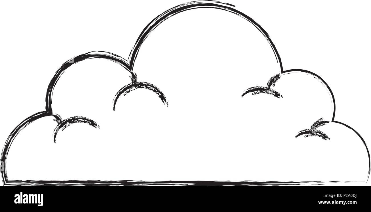 grunge nature fluffy cloud sky weather Stock Vector Image & Art - Alamy