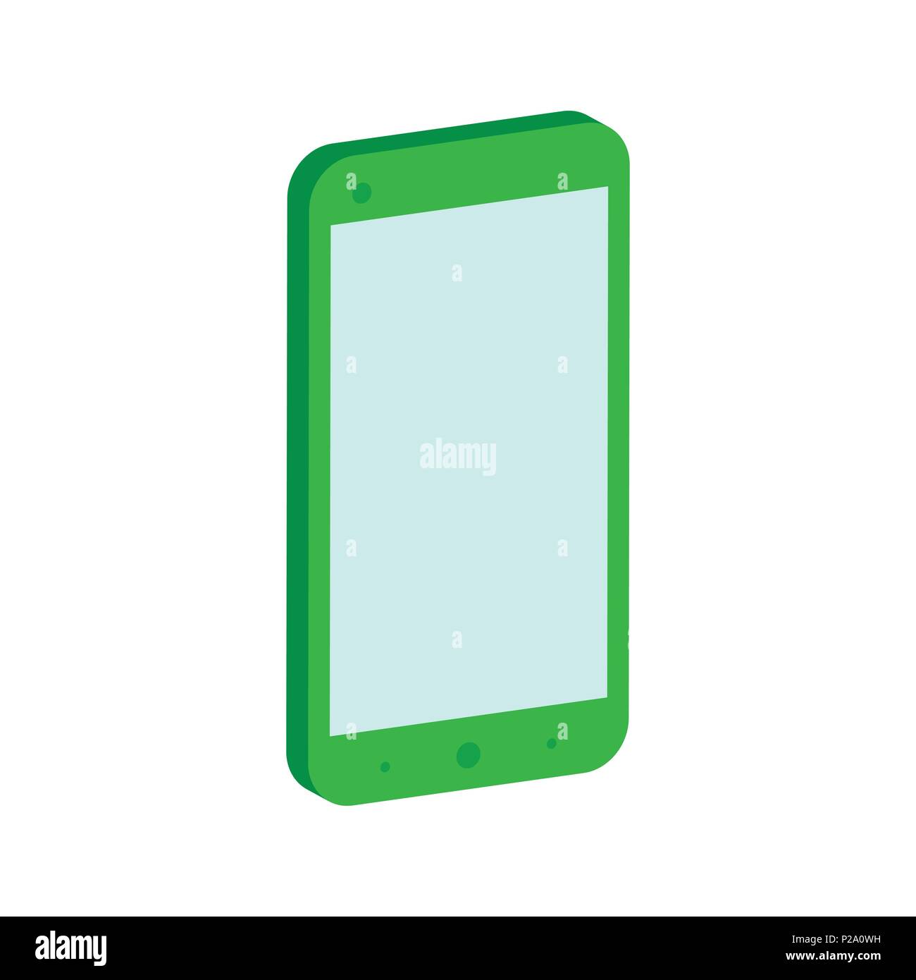 Smartphone symbol. Flat Isometric Icon or Logo. 3D Style Pictogram for ...