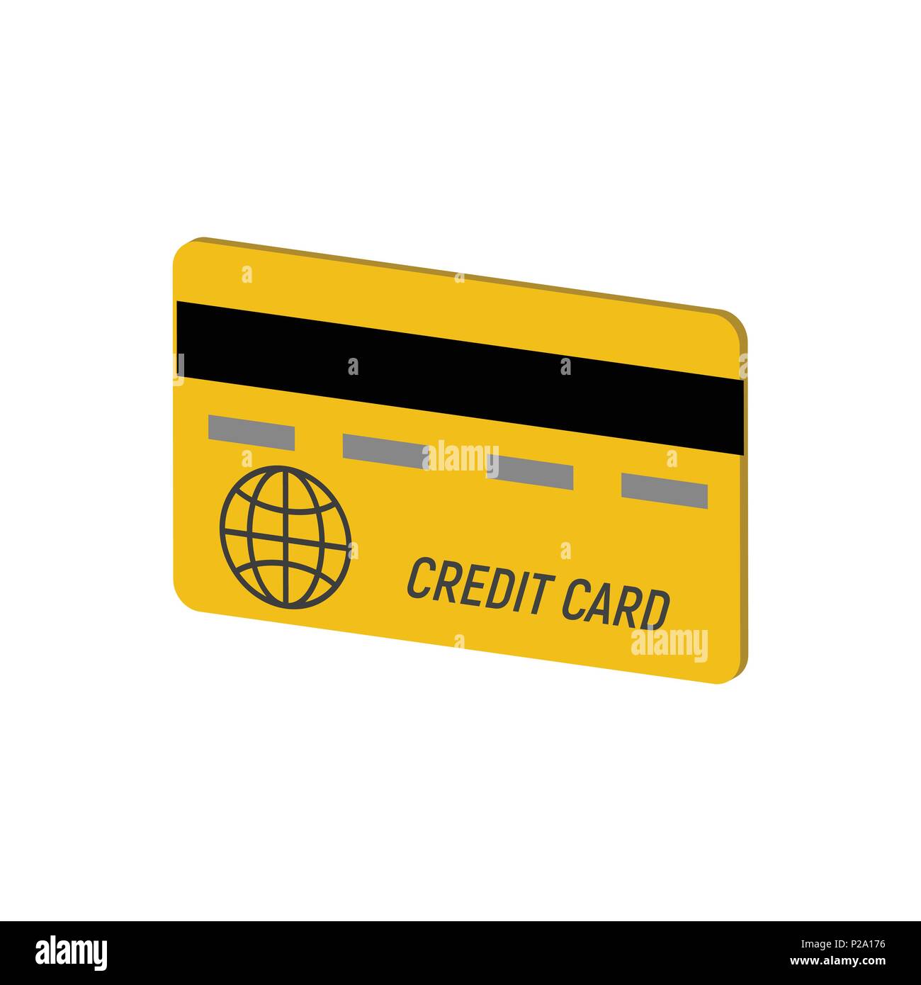 Credit Card symbol. Flat Isometric Icon or Logo. 3D Style Pictogram for ...