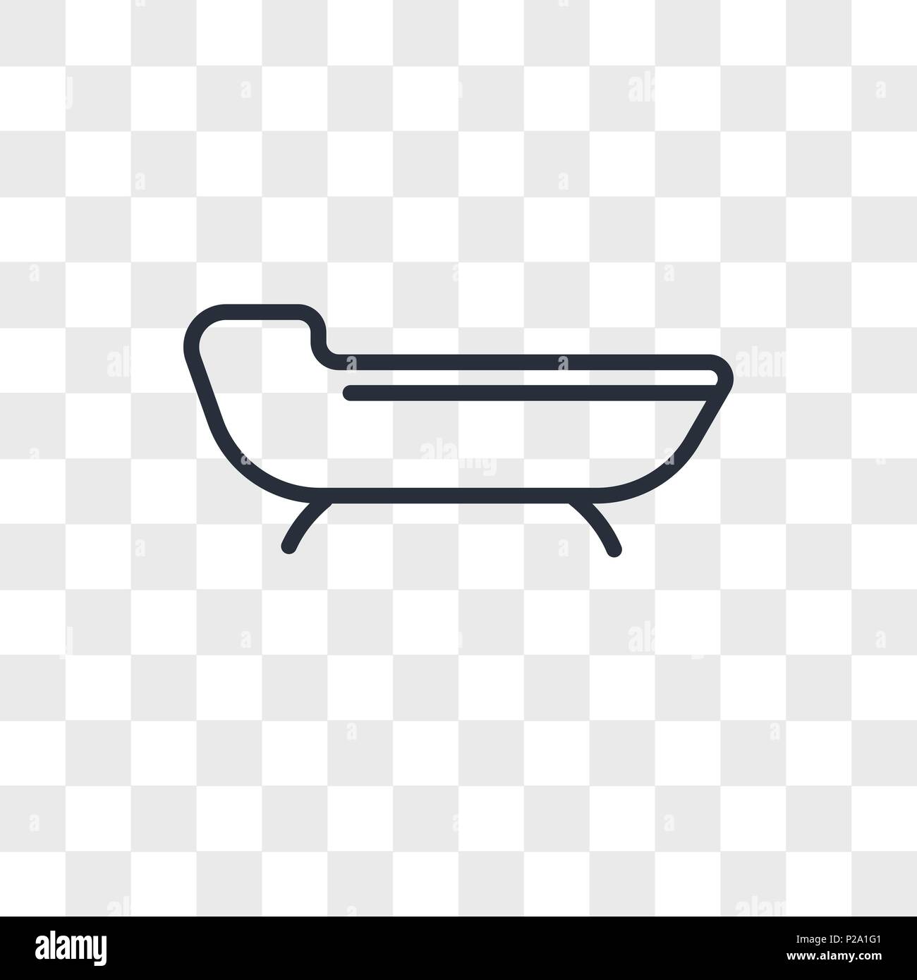 spa bed vector icon isolated on transparent background, spa bed logo concept Stock Vector