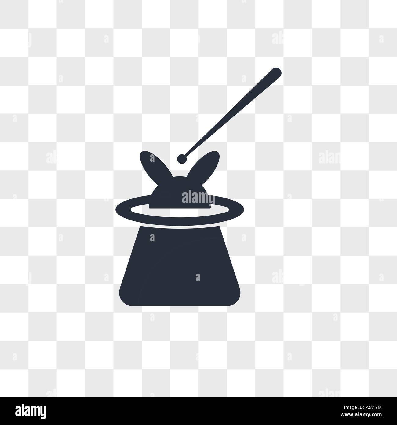 Magician vector icon isolated on transparent background, Magician logo ...