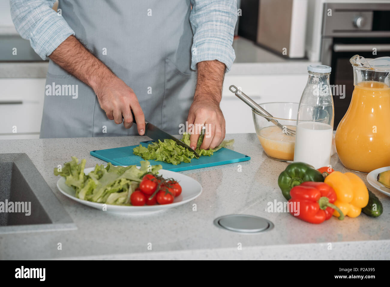Young eating vegetables milk hi-res stock photography and images - Alamy