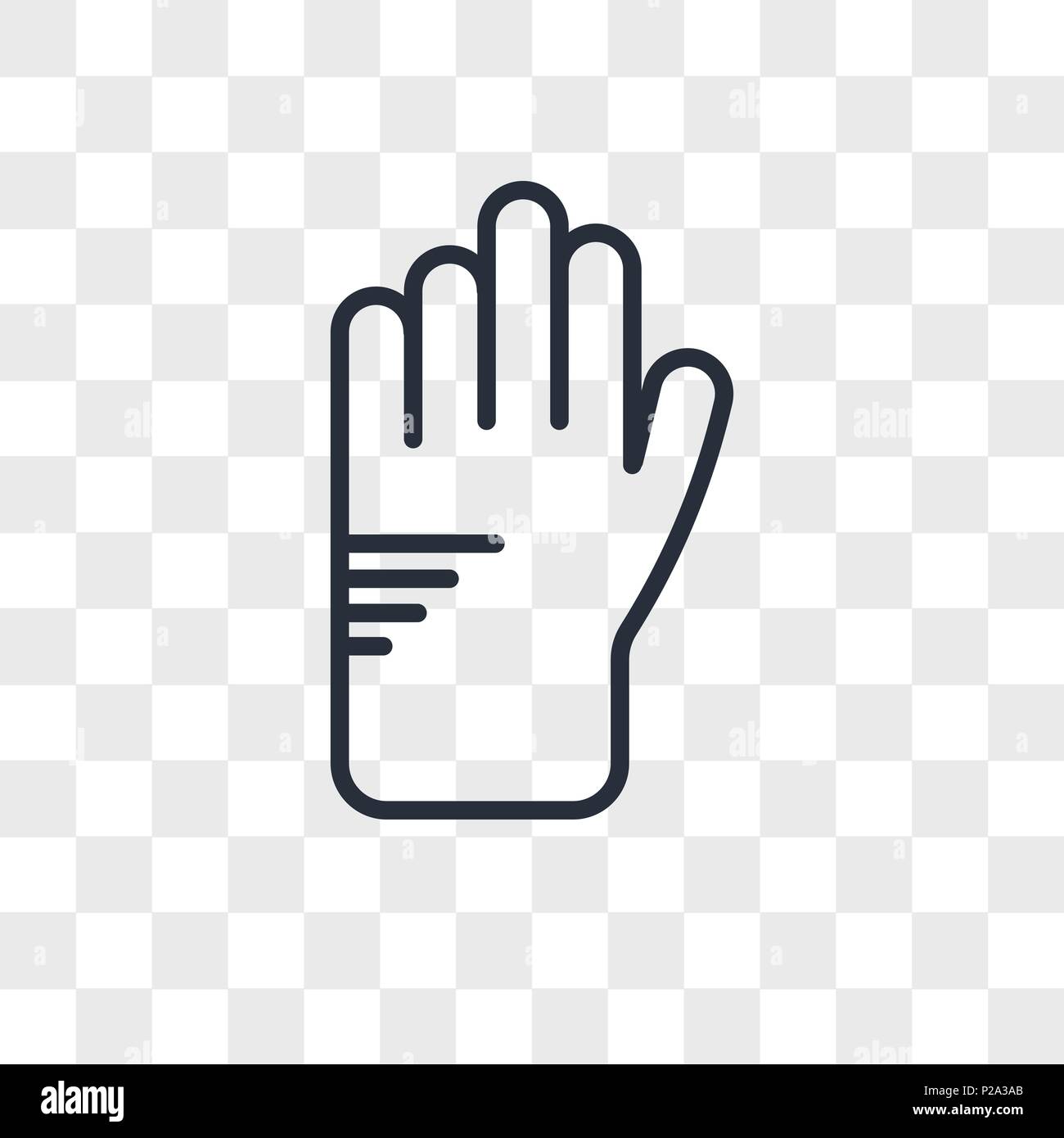 Glove vector icon isolated on transparent background, Glove logo