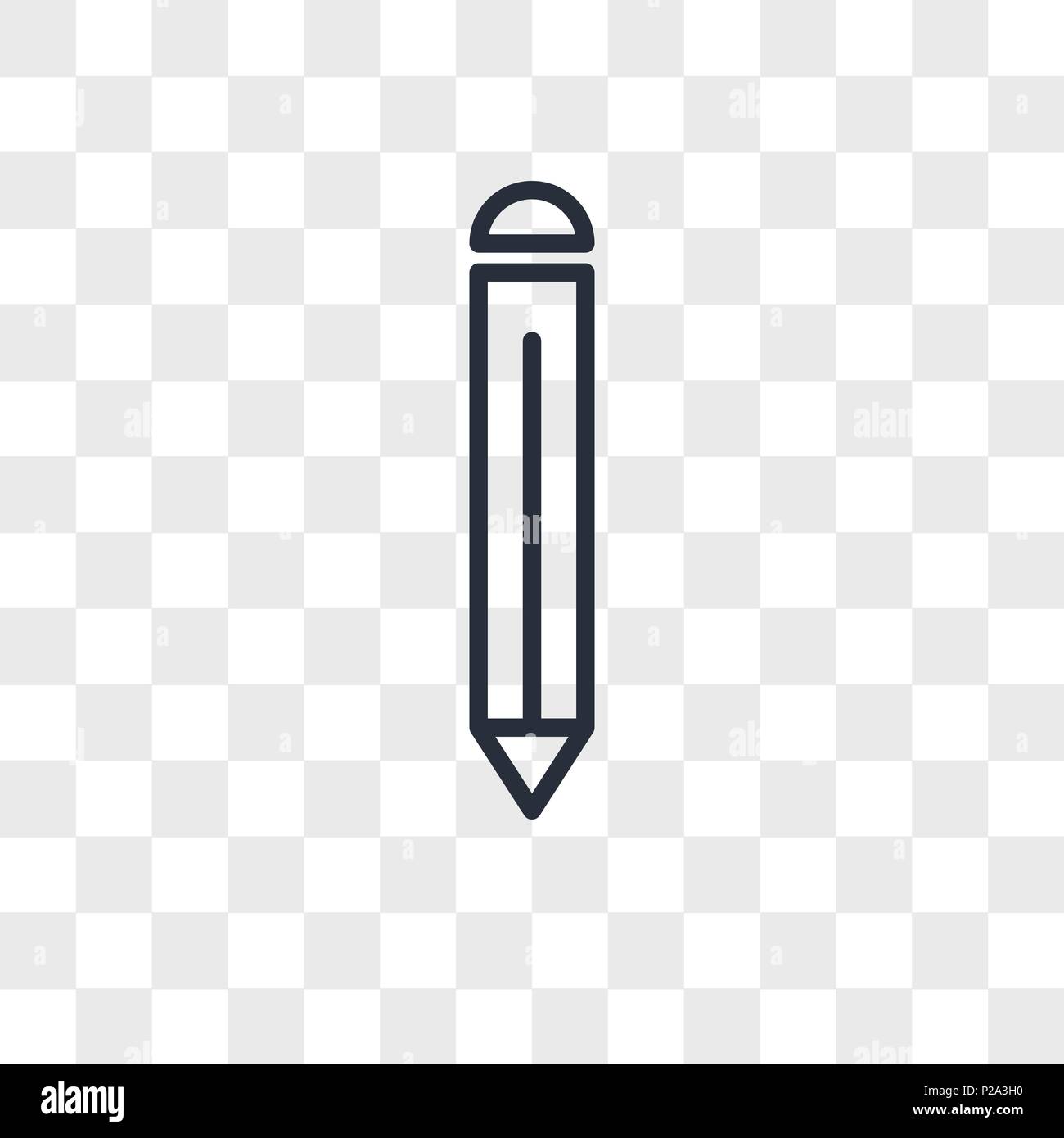 Pencil Vector Icon Isolated On Transparent Background Pencil Logo Concept Stock Vector Image Art Alamy