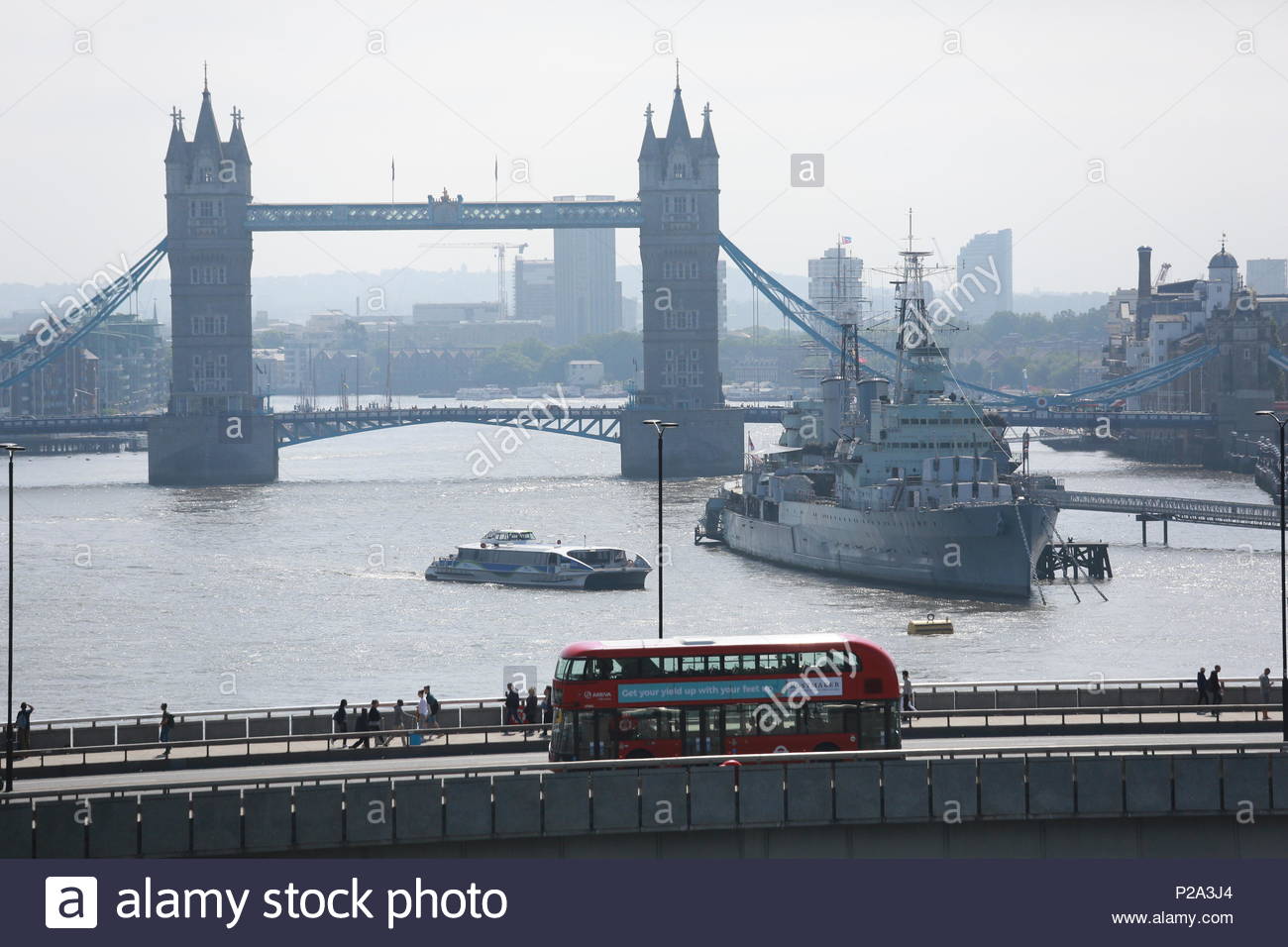 There was glorious weather in London this morning as early grey skies cleared and brought sunshine to the banks of the Thames. Stock Photo