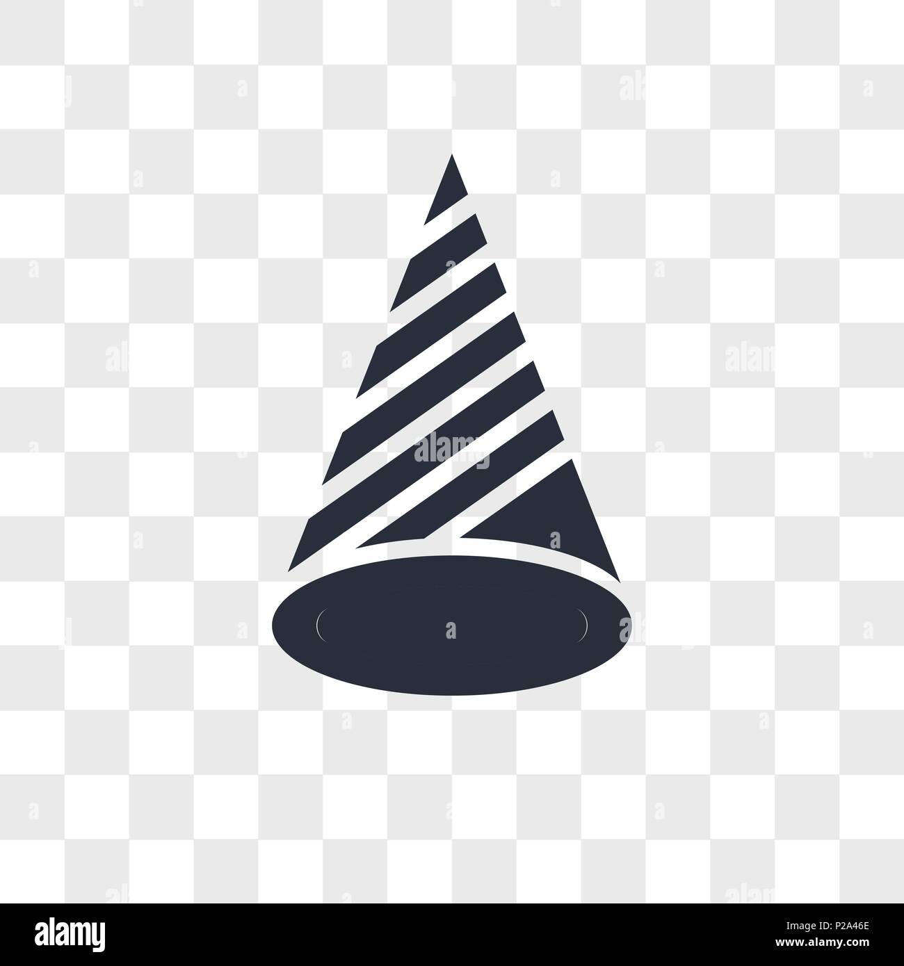Hat vector icon isolated on transparent background, Hat logo concept