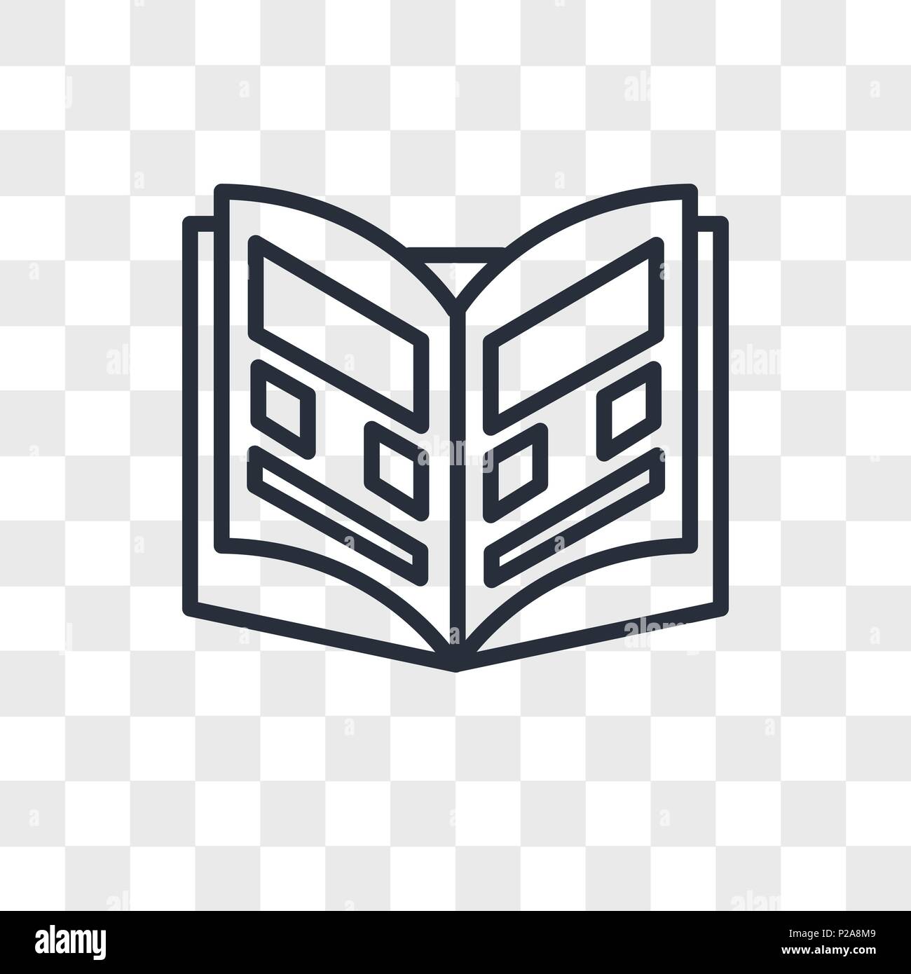 Yearbook vector icon isolated on transparent background, Yearbook logo