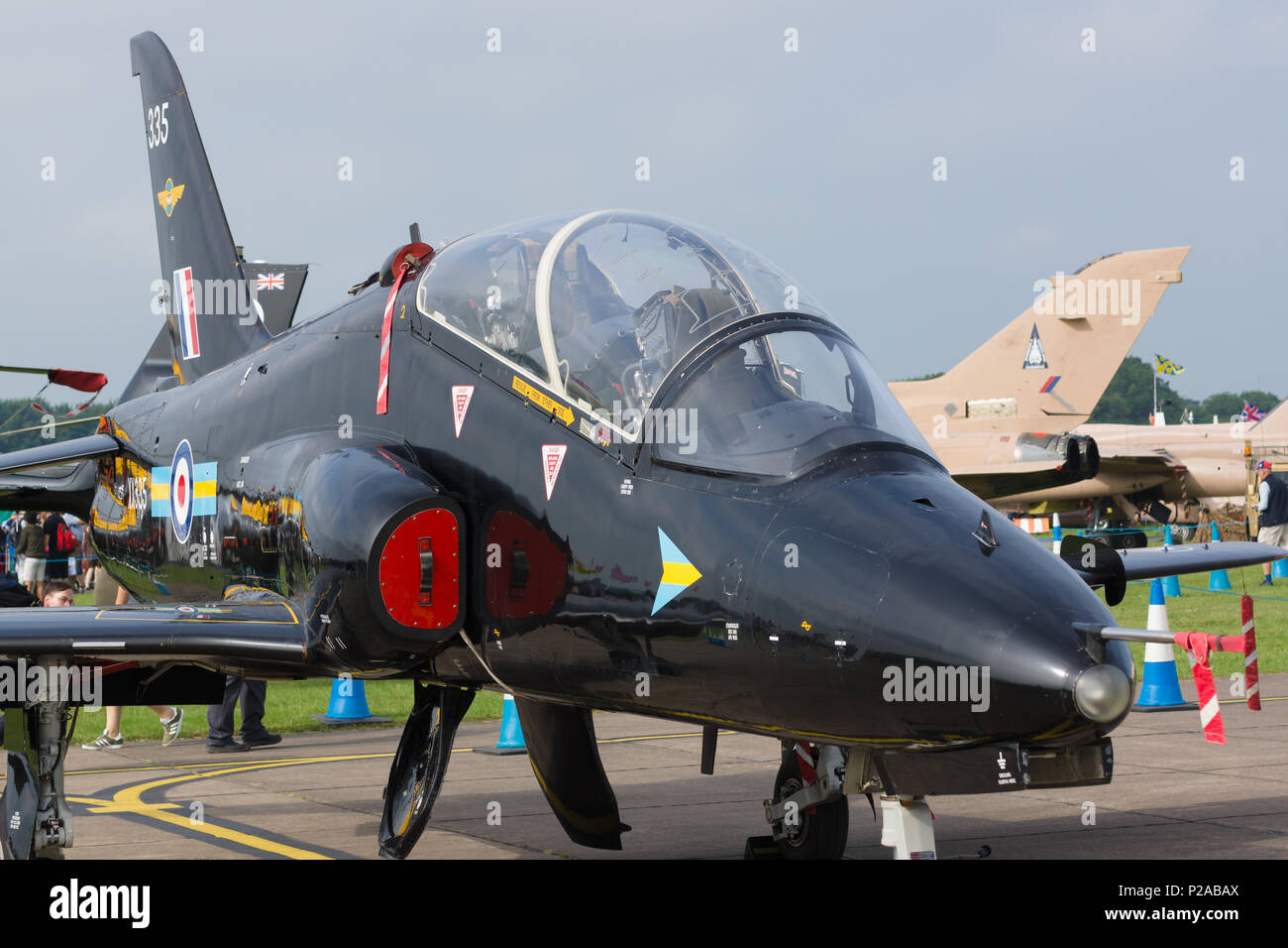 BAe Systems Hawk T.1 a two seat jet airplane used as an advanced training aircraft by the Royal Air Force Stock Photo