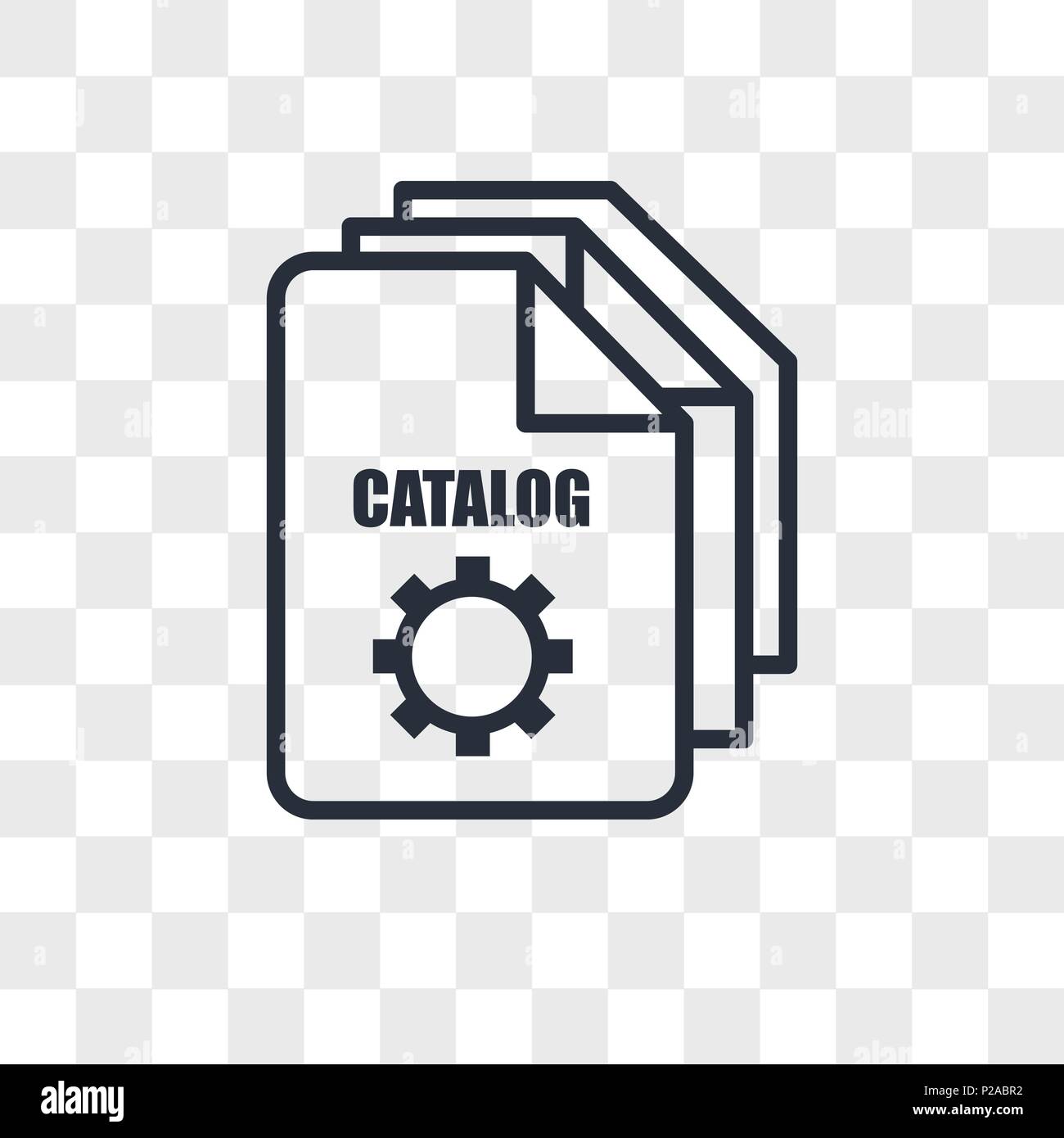 service catalog vector icon isolated on transparent background