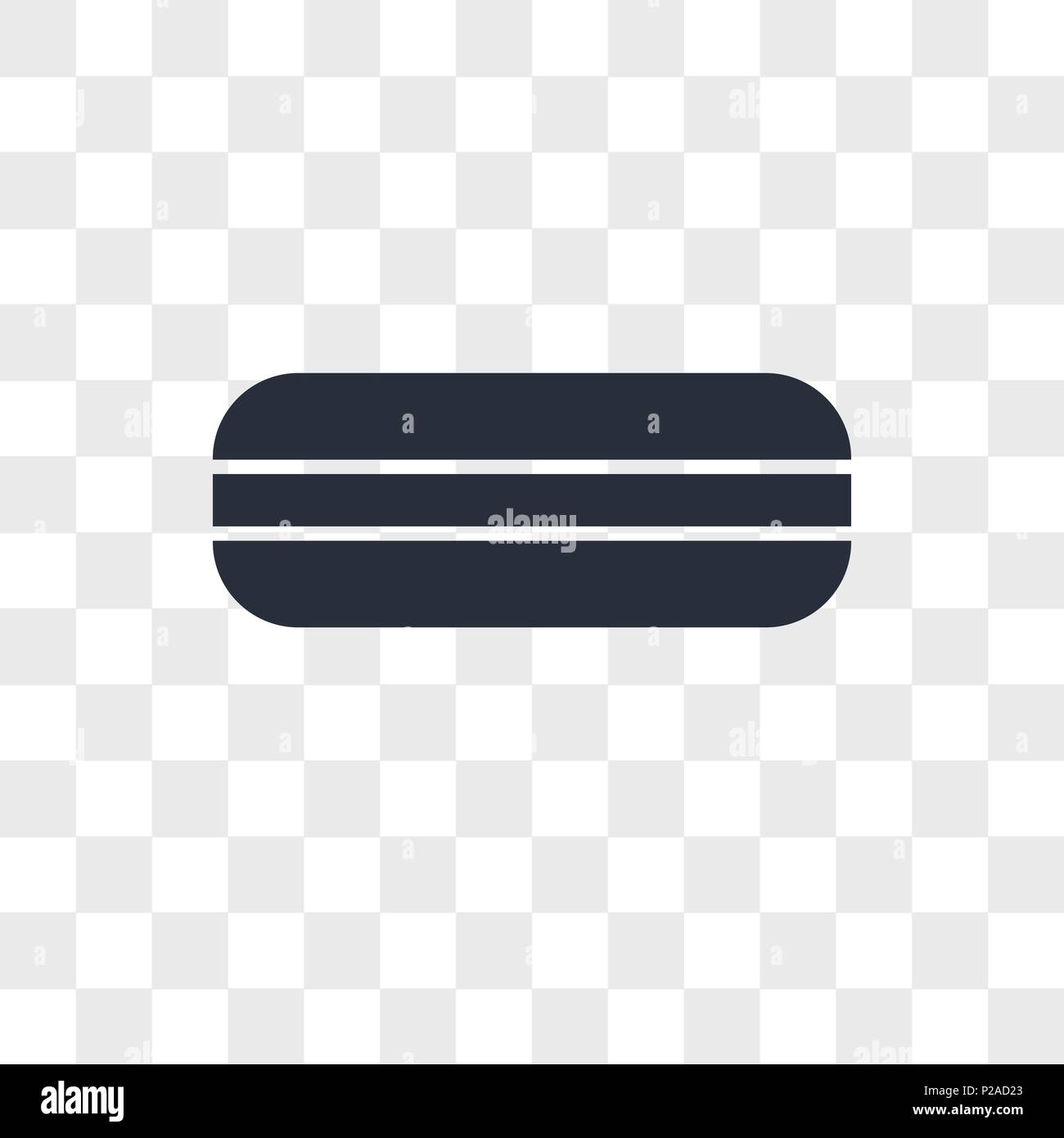 Moon pie vector icon isolated on transparent background, Moon pie logo concept Stock Vector