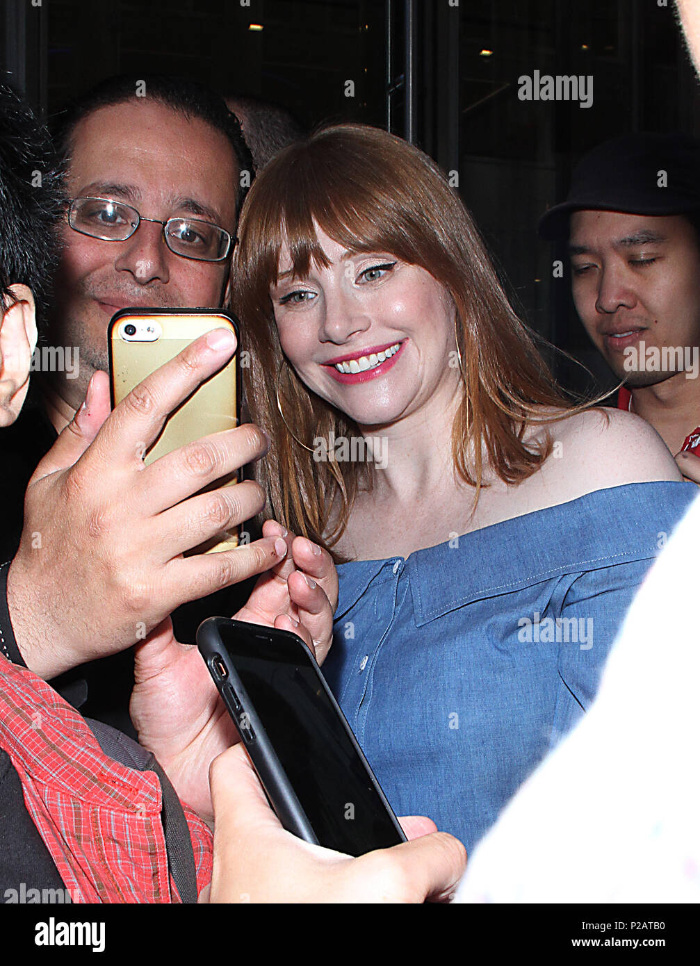 NEW YORK, NY June 14: Bryce Dallas Howard at SiriusXM studios promoting
