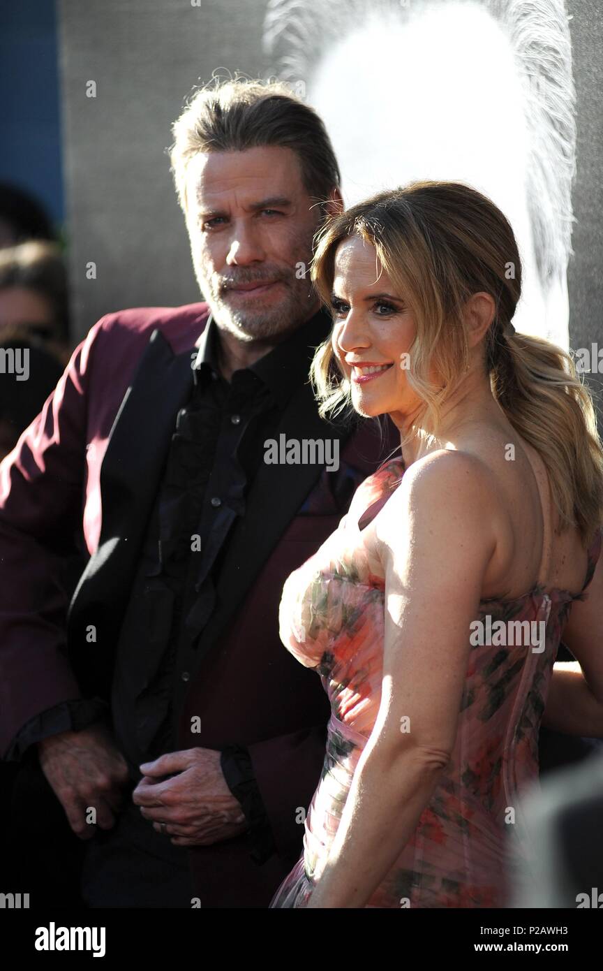 New York, NY, USA. 14th June, 2018. John Travolta, Kelly Preston at arrivals for GOTTI Premiere, School of Visual Arts (SVA) Theatre, New York, NY June 14, 2018. Credit: Kristin Callahan/Everett Collection/Alamy Live News Stock Photo