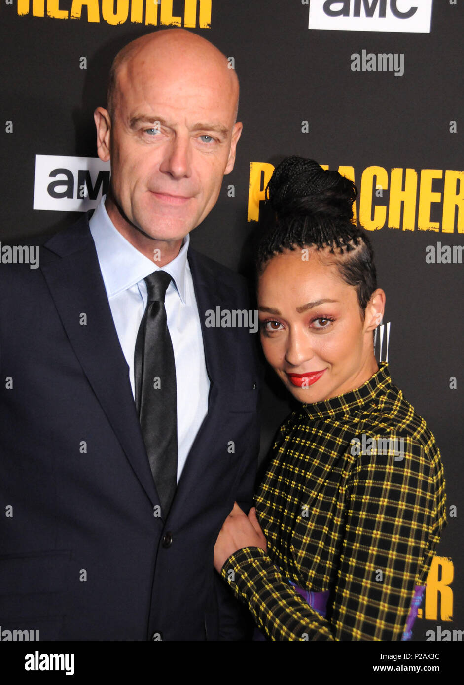 LOS ANGELES, CA - JUNE 14: (L-R) Actor Pip Torrens and actress Ruth Negga attend AMC's 'Preacher' Season 3 Premiere Party on June 14, 2018 at The Hearth and Hound in Los Angeles, California. Photo by Barry King/Alamy Live News Stock Photo