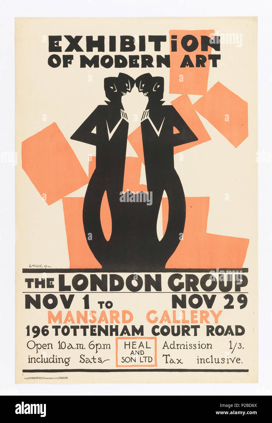 English Poster Exhibition of Modern Art The London Group ca