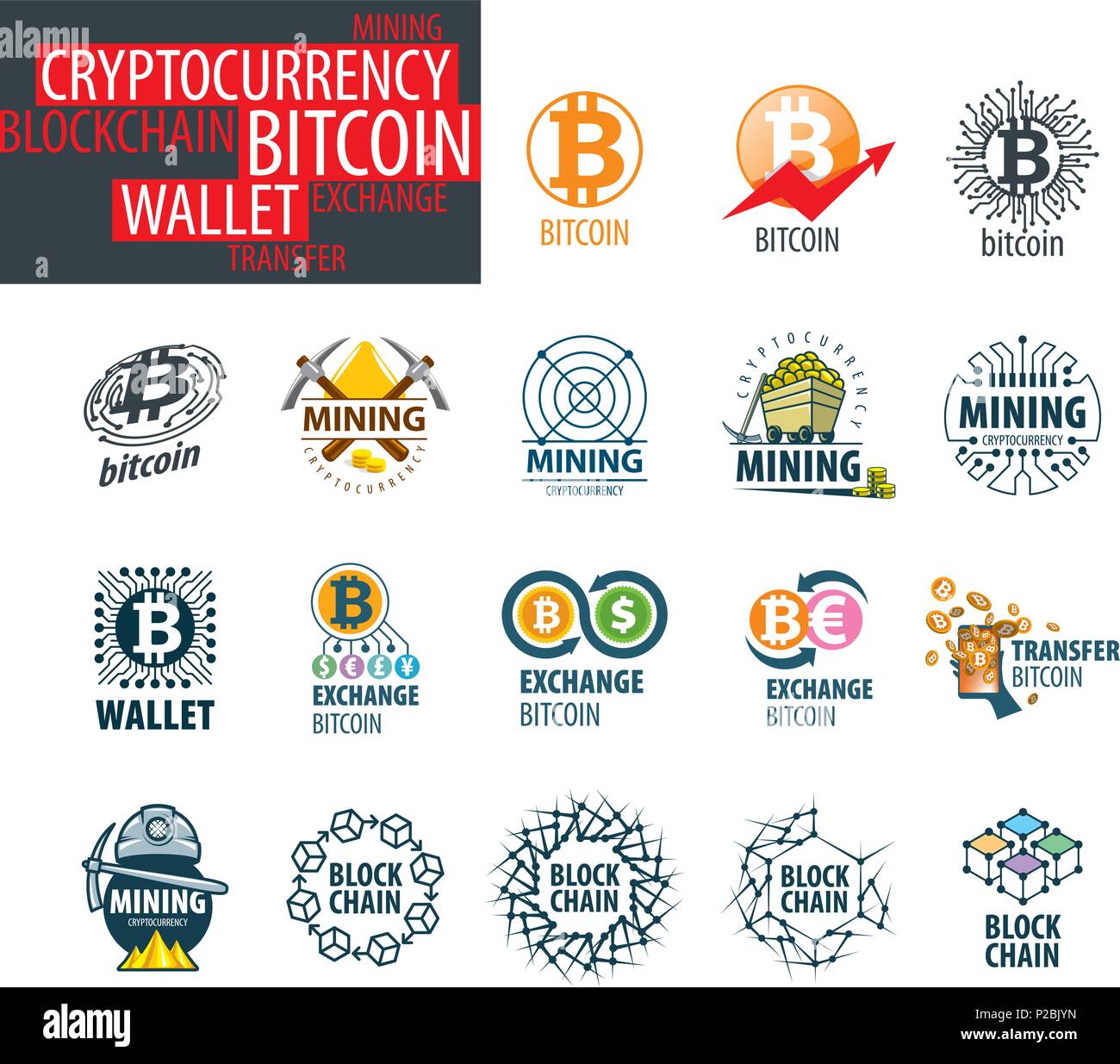 vector icon set for cryptography Stock Vector Image & Art - Alamy