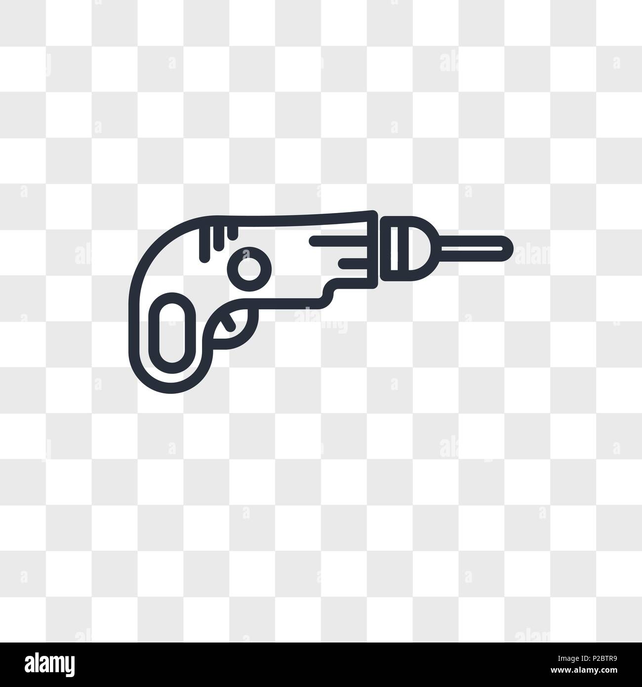 Driller vector icon isolated on transparent background, Driller logo concept Stock Vector