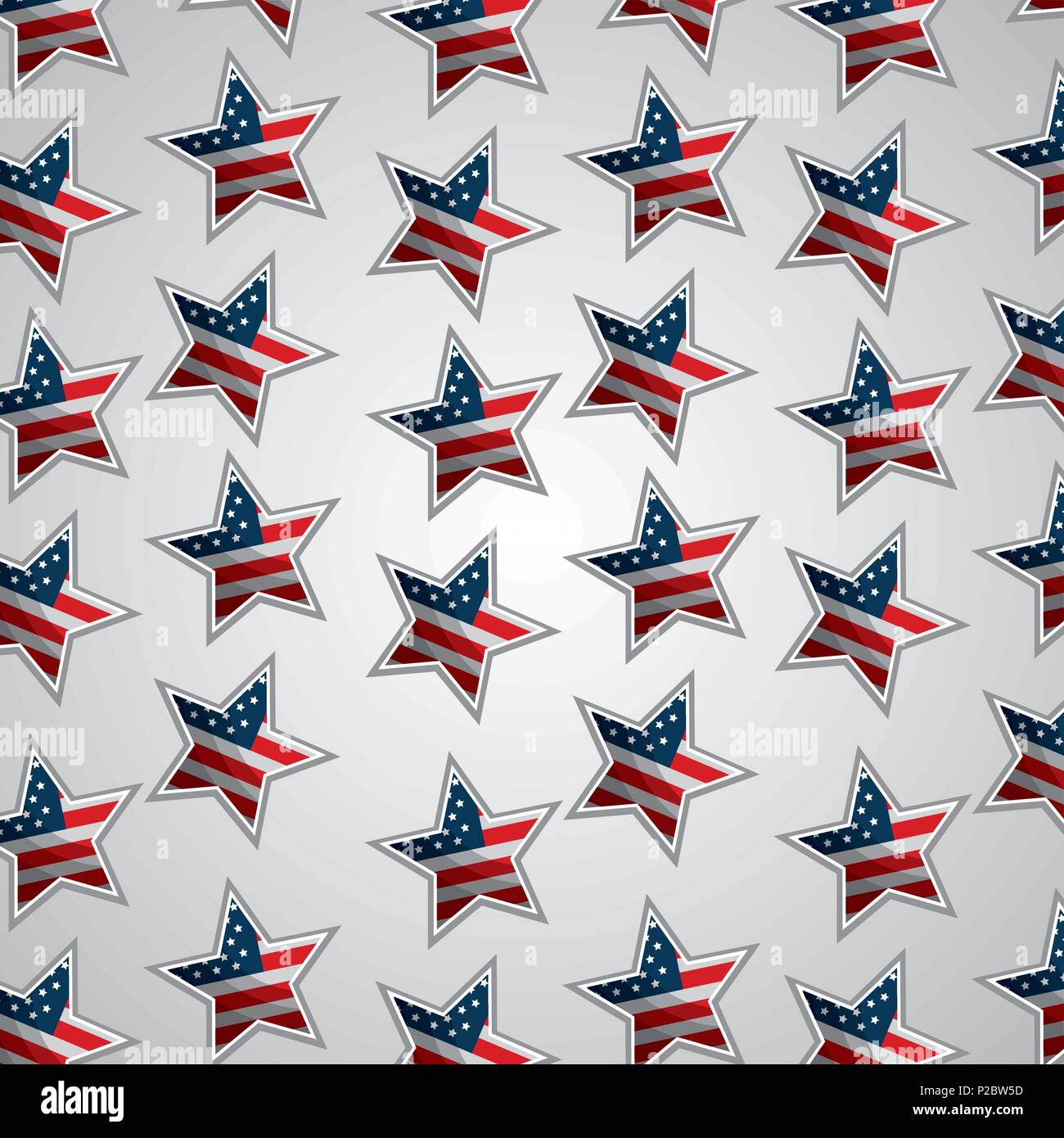 flag in stars decoration american independence day pattern vector ...