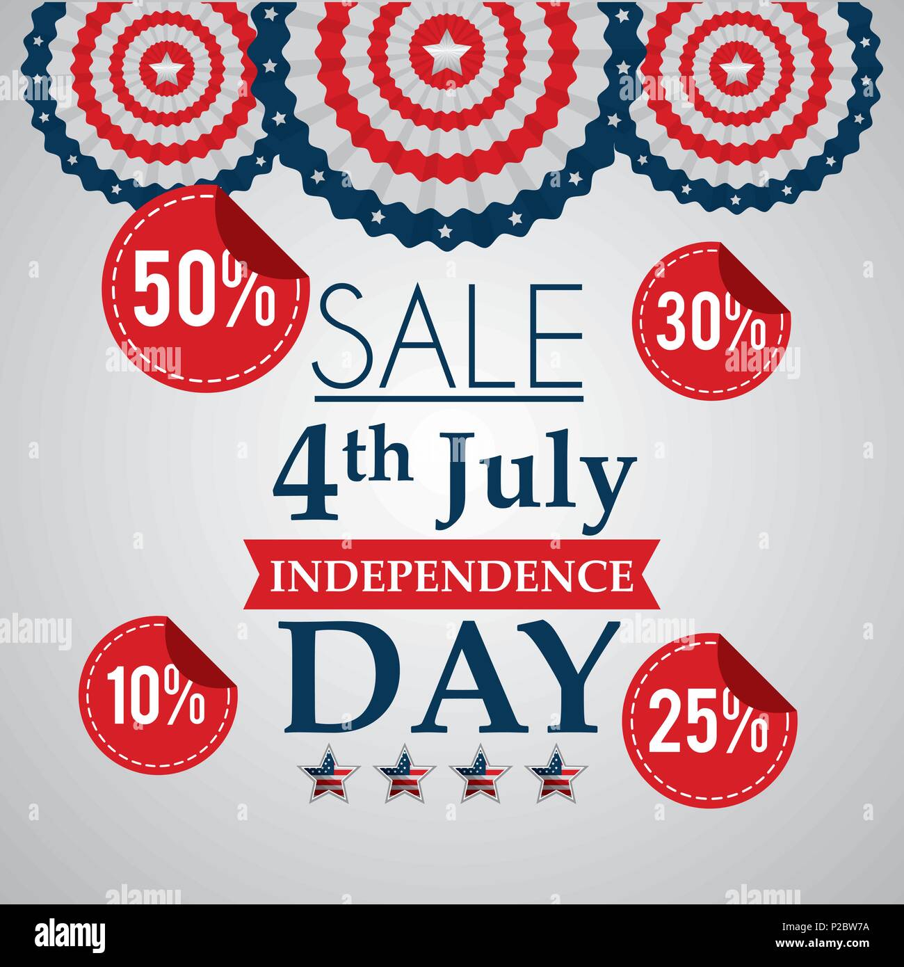 sale 4 july american independence day offers discount commerce vector ...