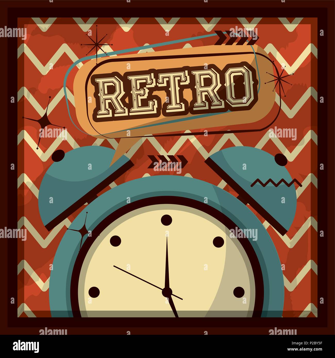 retro vintage alarm clock geometric background vector illustration Stock Vector Image & Art Alamy